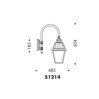 51214 LANTERNA DA PARETE PER ESTERNI IP23 ANTRACITE O NERA DIFFUSORE IN VETRO MADE IN ITALY Surya - Cristalensi Shop Online