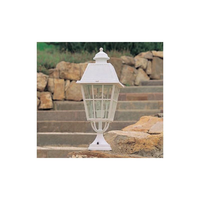 52420 LANTERNA MEDIA PER ESTERNI IP23 COLORE BIANCO O NERO CON DIFFUSORE IN VETRO MADE IN ITALY Surya - Cristalensi Shop Online