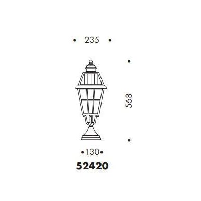 52420 LANTERNA MEDIA PER ESTERNI IP23 COLORE BIANCO O NERO CON DIFFUSORE IN VETRO MADE IN ITALY Surya - Cristalensi Shop Online