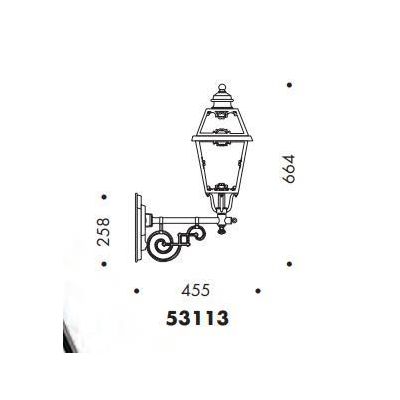 53113 LAMPADA DA PARETE PER ESTERNI IP23 NERA O ANTRACITE CON DIFFUSORE IN VETRO MADE IN ITALY Surya - Cristalensi Shop Online
