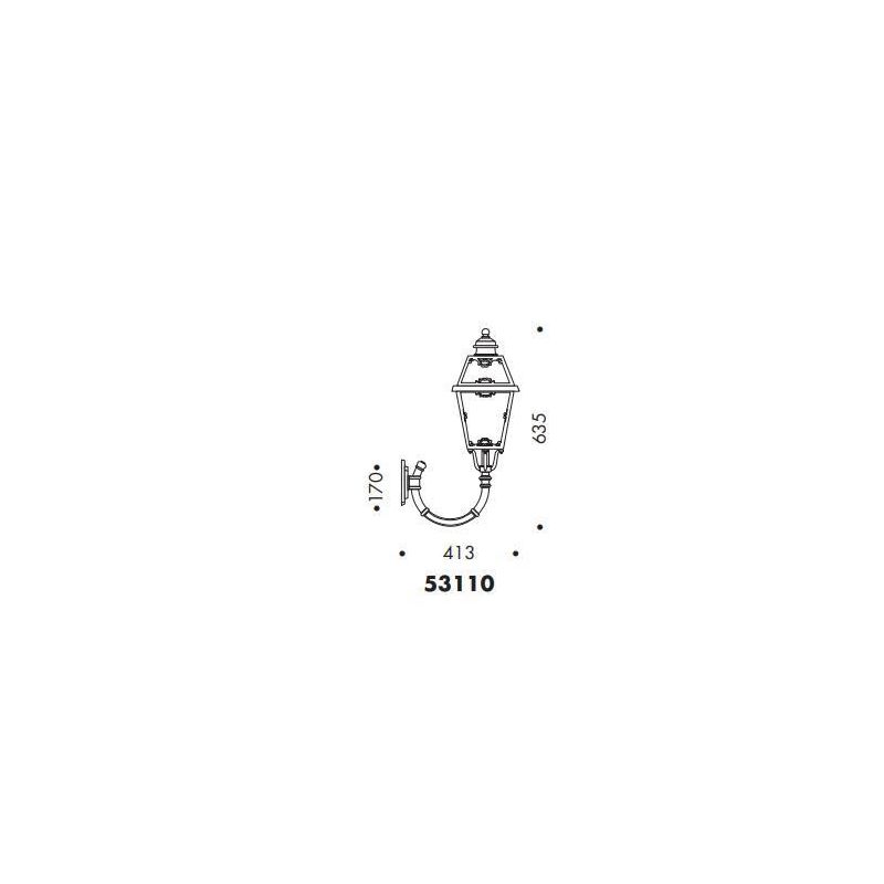 53110 LAMPADA DA PARETE PER ESTERNI IP23 COLORE BIANCO O NERO CON DIFFUSORE IN VETRO MADE IN ITALY Surya - Cristalensi Shop Onli