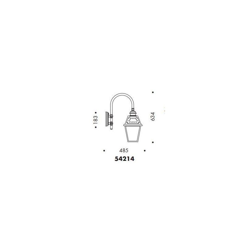 54214 LAMPADA DA PARETE PER ESTERNI IP23 NERA O ANTRACITE CON DIFFUSORE IN VETRO MADE IN ITALY Surya - Cristalensi Shop Online