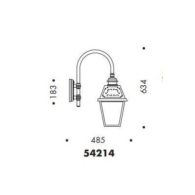 54214 LAMPADA DA PARETE PER ESTERNI IP23 NERA O ANTRACITE CON DIFFUSORE IN VETRO MADE IN ITALY Surya - Cristalensi Shop Online
