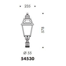 LAMPIONCINO DA ESTERNI ALTEZZA CM 121 IP23 NERO O ANTRACITE DIFFUSORE IN VETRO MADE IN ITALY Surya - Cristalensi Shop Online 2