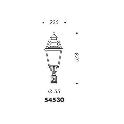 LAMPIONCINO DA ESTERNI ALTEZZA CM 121 IP23 NERO O ANTRACITE DIFFUSORE IN VETRO MADE IN ITALY Surya - Cristalensi Shop Online