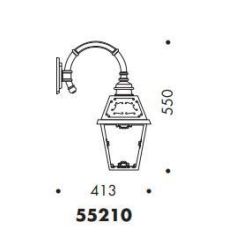 55210 LAMPADA DA PARETE PER ESTERNI IP23 NERO O ANTRACITE CON DIFFUSORE IN VETRO MADE IN ITALY Surya - Cristalensi Shop Online 2