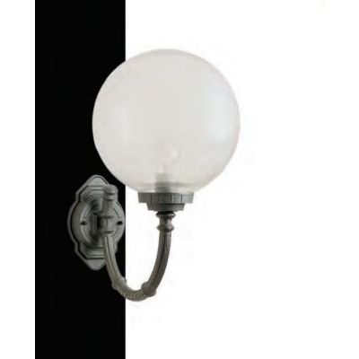 21110 LAMPADA DA PARETE PER ESTERNI IP44 ANTRACITE O NERA DIFFUSORE A SFERA IN VETRO MADE IN ITALY Surya - Cristalensi Shop Onli