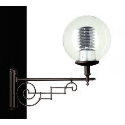 2Q118 LAMPADA DA PARETE PER ESTERNI IP65 ANTRACITE O NERA DIFFUSORE A SFERA IN VETRO MADE IN ITALY Surya - Cristalensi Shop Onli