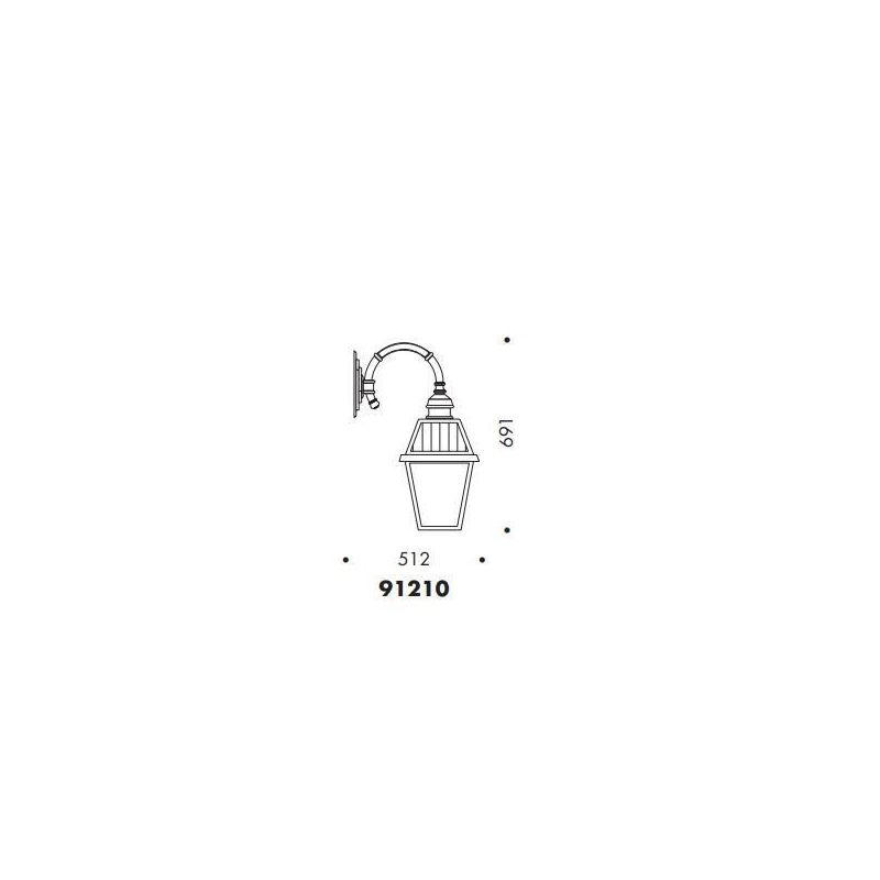 91210 LANTERNA CLASSICA A PARETE PER ESTERNI IP23 ANTRACITE O NERA DIFFUSORE IN VETRO MADE IN ITALY Surya - Cristalensi Shop Onl