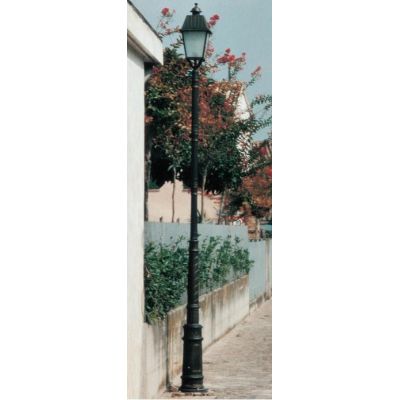 LAMPIONE DA GIARDINO ALTEZZA CM 365 IP23 NERO O ANTRACITE CON DIFFUSORE IN VETRO MADE IN ITALY Surya - Cristalensi Shop Online