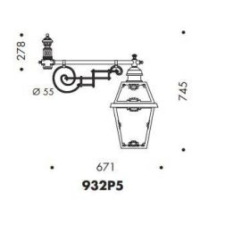 LAMPIONE DA GIARDINO ALTEZZA CM 270 IP23 NERO O ANTRACITE CON DIFFUSORE IN VETRO MADE IN ITALY Surya - Cristalensi Shop Online 2
