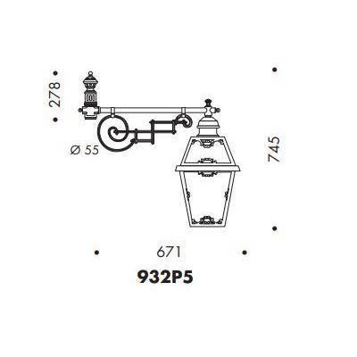 LAMPIONE DA GIARDINO ALTEZZA CM 270 IP23 NERO O ANTRACITE CON DIFFUSORE IN VETRO MADE IN ITALY Surya - Cristalensi Shop Online