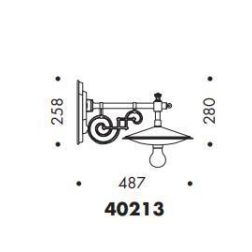 40213 LAMPADA DA PARETE CLASSICA PER ESTERNI IP23 ANTRACITE O NERA MADE IN ITALY Surya - Cristalensi Shop Online 2