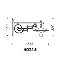 40215 LAMPADA DA PARETE CLASSICA PER ESTERNI IP23 ANTRACITE O NERA MADE IN ITALY Surya - Cristalensi Shop Online 2