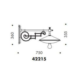 42215 LAMPADA DA PARETE CLASSICA PER ESTERNI IP23 ANTRACITE O NERA MADE IN ITALY ATTACCO E27 Surya - Cristalensi Shop Online 2