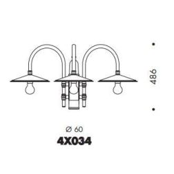LAMPIONE DA ESTERNI ALTEZZA CM 330 IP23 NERO O ANTRACITE CON 3 DIFFUSORI MADE IN ITALY Surya - Cristalensi Shop Online 2