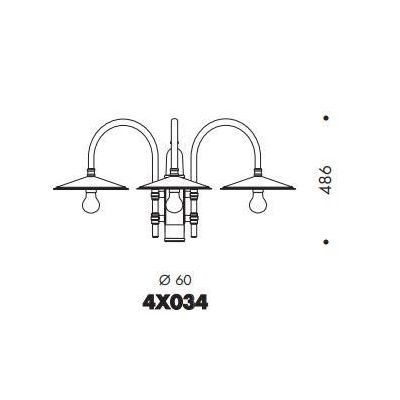 LAMPIONE DA ESTERNI ALTEZZA CM 330 IP23 NERO O ANTRACITE CON 3 DIFFUSORI MADE IN ITALY Surya - Cristalensi Shop Online
