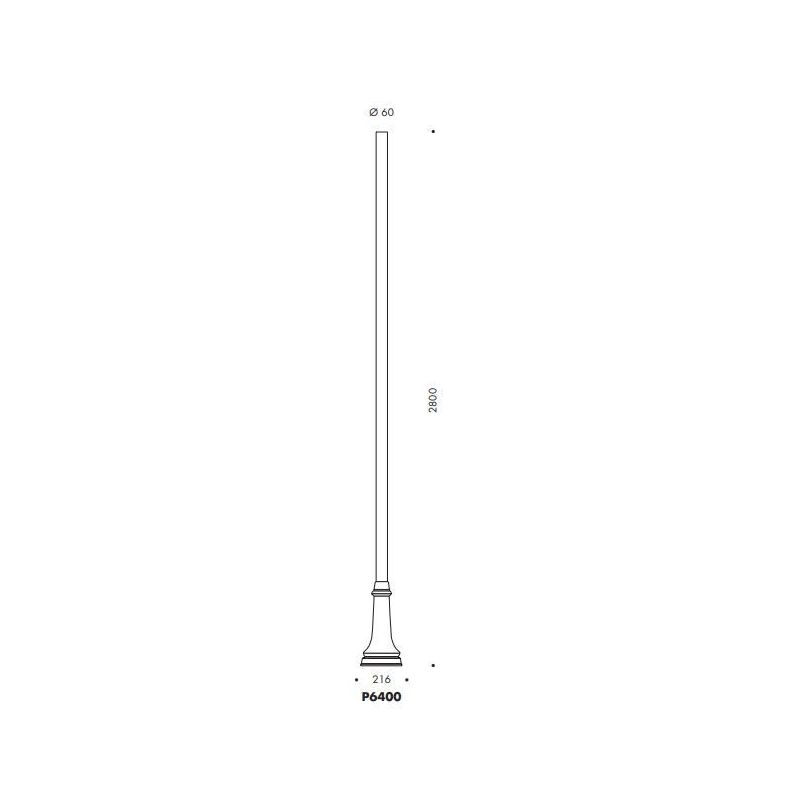 LAMPIONE DA ESTERNI ALTEZZA CM 330 IP23 NERO O ANTRACITE CON 3 DIFFUSORI MADE IN ITALY Surya - Cristalensi Shop Online