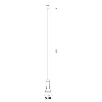 LAMPIONE DA ESTERNI ALTEZZA CM 330 IP23 NERO O ANTRACITE CON 3 DIFFUSORI MADE IN ITALY Surya - Cristalensi Shop Online