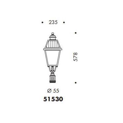 LAMPIONE DA ESTERNI ALTEZZA CM 240 IP23 NERO O ANTRACITE CON DIFFUSORE IN VETRO MADE IN ITALY Surya - Cristalensi Shop Online