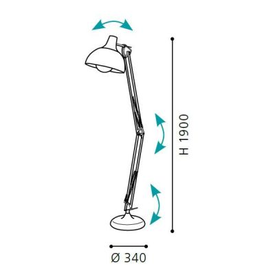 BORGILLO LAMPADA DA TERRA IN RAME LUCIDO EGLO - Cristalensi Shop Online
