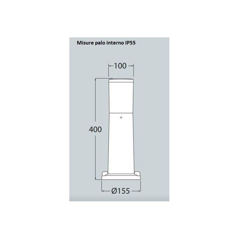 1018P PALETTO DA ESTERNI IN TERRACOTTA INTAGLIATO A MANO MADE IN ITALY ALTEZZA CM 50 IP55 ATTACCO E2 CRISTALENSI CERAMICA - Cris