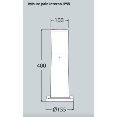 1056P PALETTO DA ESTERNI IN TERRACOTTA INTAGLIATO A MANO MADE IN ITALY ALTEZZA CM 50 IP55 ATTACCO E2 CRISTALENSI CERAMICA - Cris
