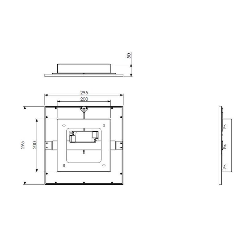 ALPHA PLAFONIERA APPLIQUE QUADRATA CM 30X30 LED 13,5W LUCE 3000K NERA O ALLUMINIO MODERNA RL - Cristalensi Shop Online