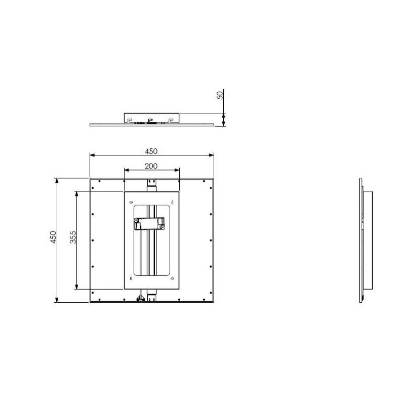 ALPHA PLAFONIERA APPLIQUE QUADRATA CM 45X45 LED 18W LUCE 3000K NERA O ALLUMINIO MODERNA RL - Cristalensi Shop Online