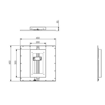 ALPHA PLAFONIERA APPLIQUE QUADRATA CM 45X45 LED 18W LUCE 3000K NERA O ALLUMINIO MODERNA RL - Cristalensi Shop Online