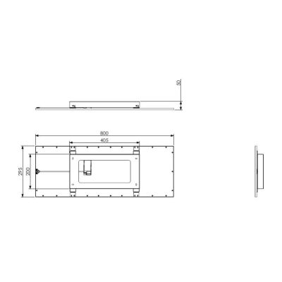 ALPHA PLAFONIERA RETTANGOLARE CM 80X30 LED 34W LUCE 3000K NERA O ALLUMINIO MODERNA RL - Cristalensi Shop Online