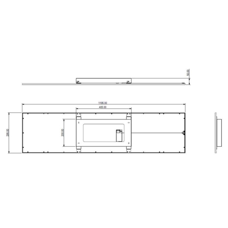 ALPHA PLAFONIERA RETTANGOLARE CM 120X30 LED 34W LUCE 3000K NERA O ALLUMINIO MODERNA RL - Cristalensi Shop Online
