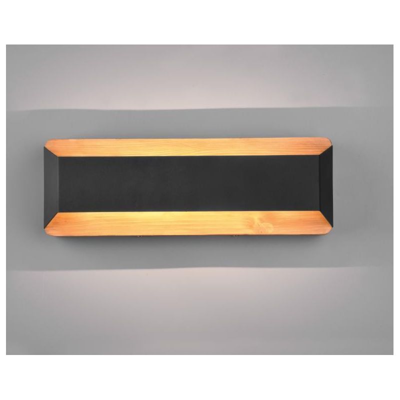 ARINO APPLIQUE RETTANGOLARE IN LEGNO E METALLO 2 COLORI LED 13,5W LUCE 3000K DIMMERABILE MODERNA TRIO LIGHTING - Cristalensi Sho