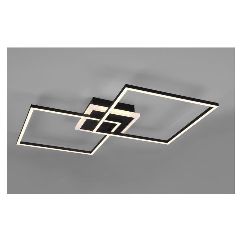 ARRIBO PLAFONIERA NERA O ALLUMINIO LED 35W LUCE 3000K DIMMERABILE RGB CON TELECOMANDO RL - Cristalensi Shop Online