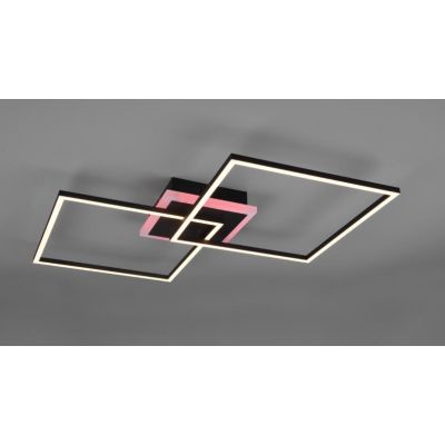 ARRIBO PLAFONIERA NERA O ALLUMINIO LED 35W LUCE 3000K DIMMERABILE RGB CON TELECOMANDO RL - Cristalensi Shop Online