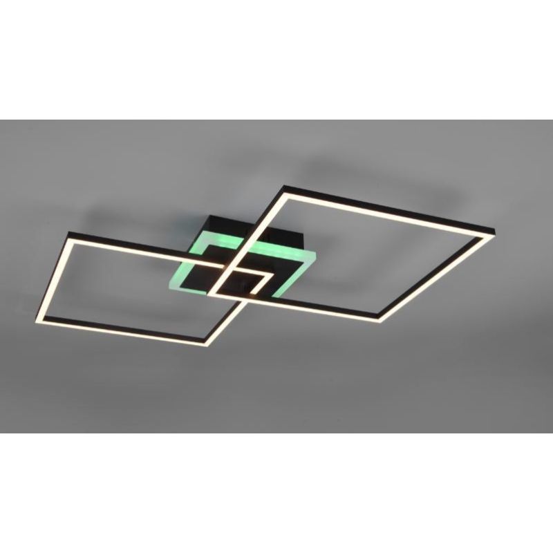 ARRIBO PLAFONIERA NERA O ALLUMINIO LED 35W LUCE 3000K DIMMERABILE RGB CON TELECOMANDO RL - Cristalensi Shop Online