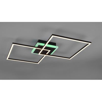 ARRIBO PLAFONIERA NERA O ALLUMINIO LED 35W LUCE 3000K DIMMERABILE RGB CON TELECOMANDO RL - Cristalensi Shop Online