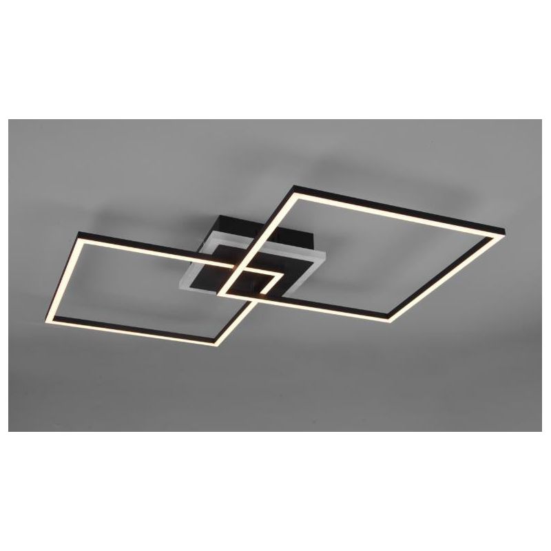 ARRIBO PLAFONIERA NERA O ALLUMINIO LED 35W LUCE 3000K DIMMERABILE RGB CON TELECOMANDO RL - Cristalensi Shop Online