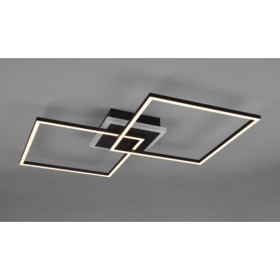 ARRIBO PLAFONIERA NERA O ALLUMINIO LED 35W LUCE 3000K DIMMERABILE RGB CON TELECOMANDO RL - Cristalensi Shop Online