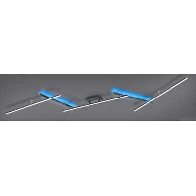 ARVIN PLAFONIERA MODULARE 5 BRACCI LUCE DIRETTA E INDIRETTA LED 30W DIMMERABILE RGBW TRIO LIGHTING - Cristalensi Shop Online