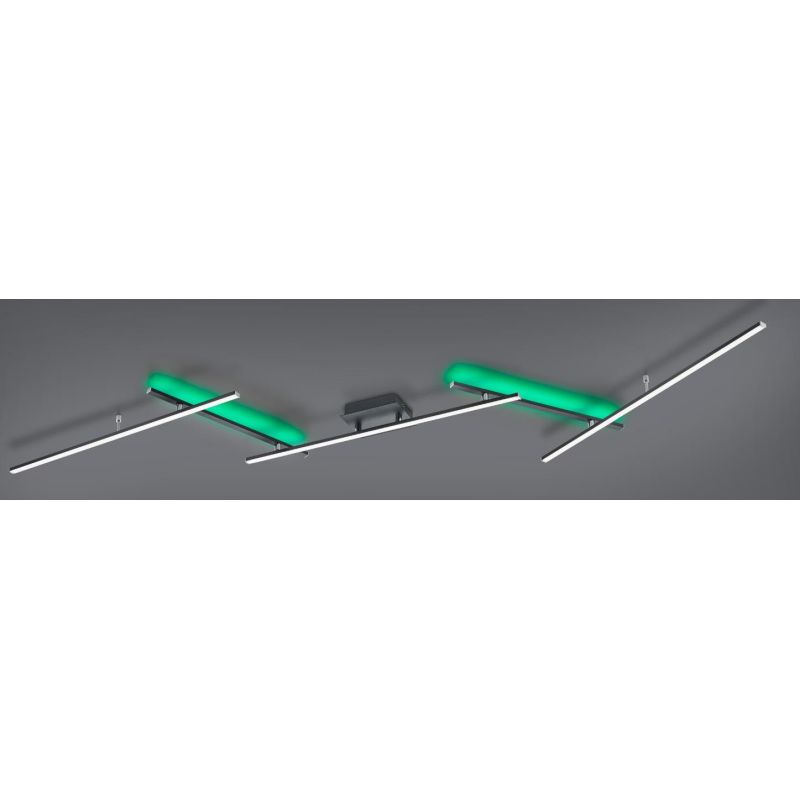 ARVIN PLAFONIERA MODULARE 5 BRACCI LUCE DIRETTA E INDIRETTA LED 30W DIMMERABILE RGBW TRIO LIGHTING - Cristalensi Shop Online
