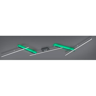 ARVIN PLAFONIERA MODULARE 5 BRACCI LUCE DIRETTA E INDIRETTA LED 30W DIMMERABILE RGBW TRIO LIGHTING - Cristalensi Shop Online