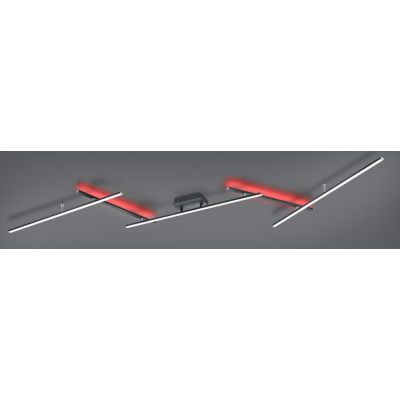 ARVIN PLAFONIERA MODULARE 5 BRACCI LUCE DIRETTA E INDIRETTA LED 30W DIMMERABILE RGBW TRIO LIGHTING - Cristalensi Shop Online