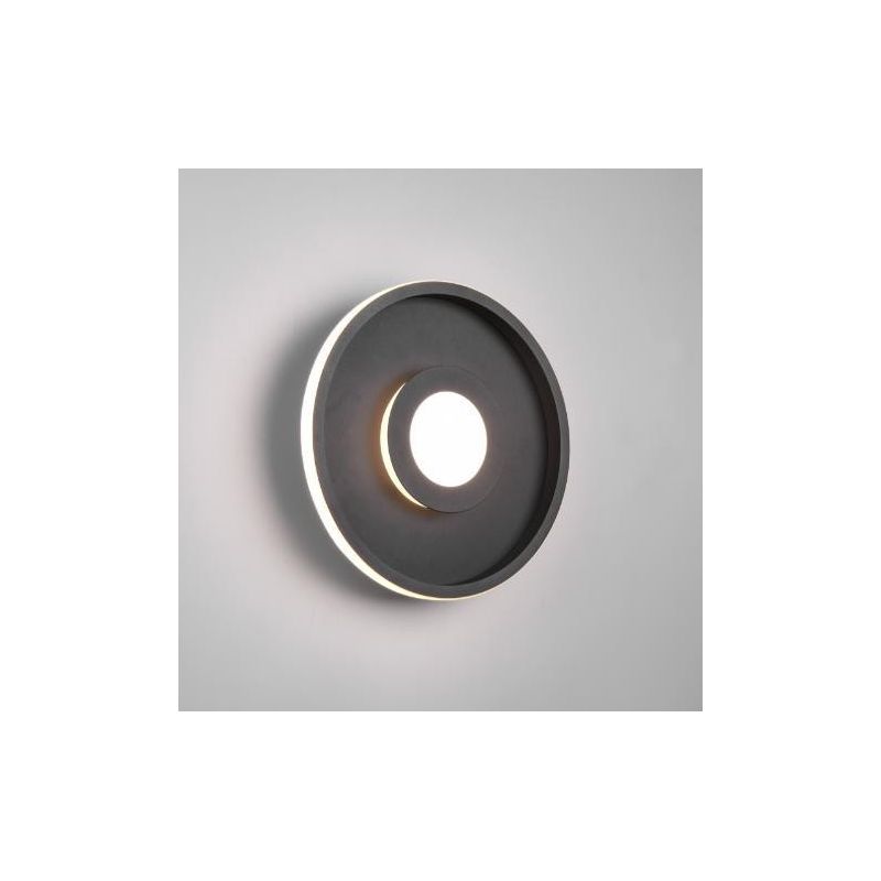 ASCARI PLAFONIERA NERA O CROMO DIAMETRO CM 30 IP44 LED 28W LUCE 3000K DIMMERABILE DESIGN MODERNO TRIO LIGHTING - Cristalensi Sho