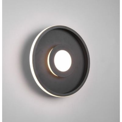 ASCARI PLAFONIERA NERA O CROMO DIAMETRO CM 30 IP44 LED 28W LUCE 3000K DIMMERABILE DESIGN MODERNO TRIO LIGHTING - Cristalensi Sho