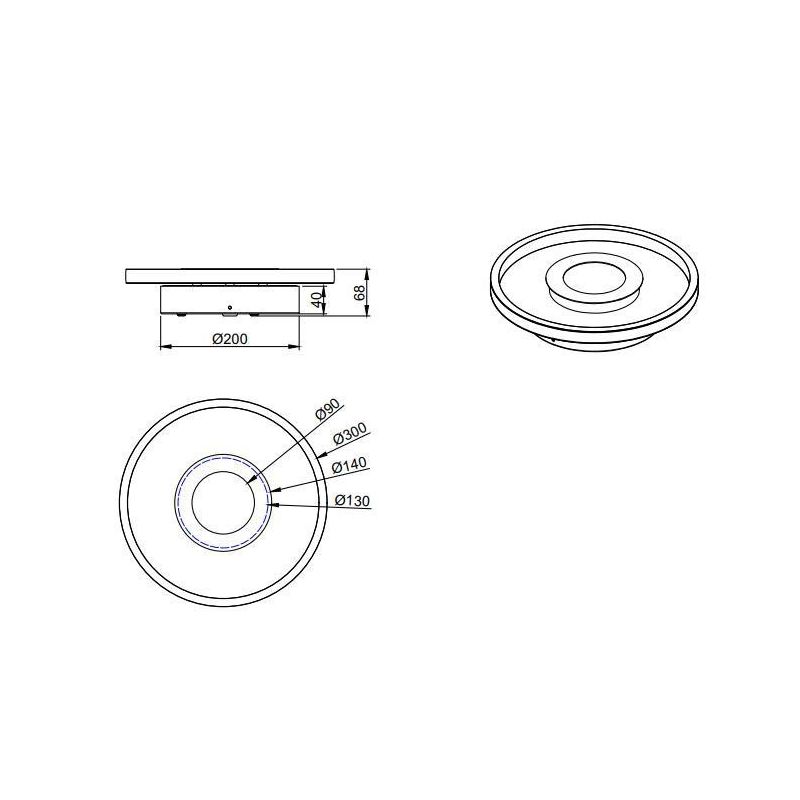 ASCARI PLAFONIERA NERA O CROMO DIAMETRO CM 30 IP44 LED 28W LUCE 3000K DIMMERABILE DESIGN MODERNO TRIO LIGHTING - Cristalensi Sho
