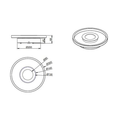 ASCARI PLAFONIERA NERA O CROMO DIAMETRO CM 30 IP44 LED 28W LUCE 3000K DIMMERABILE DESIGN MODERNO TRIO LIGHTING - Cristalensi Sho