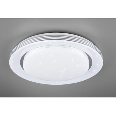 ATRIA PLAFONIERA BIANCA ROTONDA D58 LED 22,5W DIMMERABILE EFFETTO CIELO STELLATO CON TELECOMANDO RL - Cristalensi Shop Online