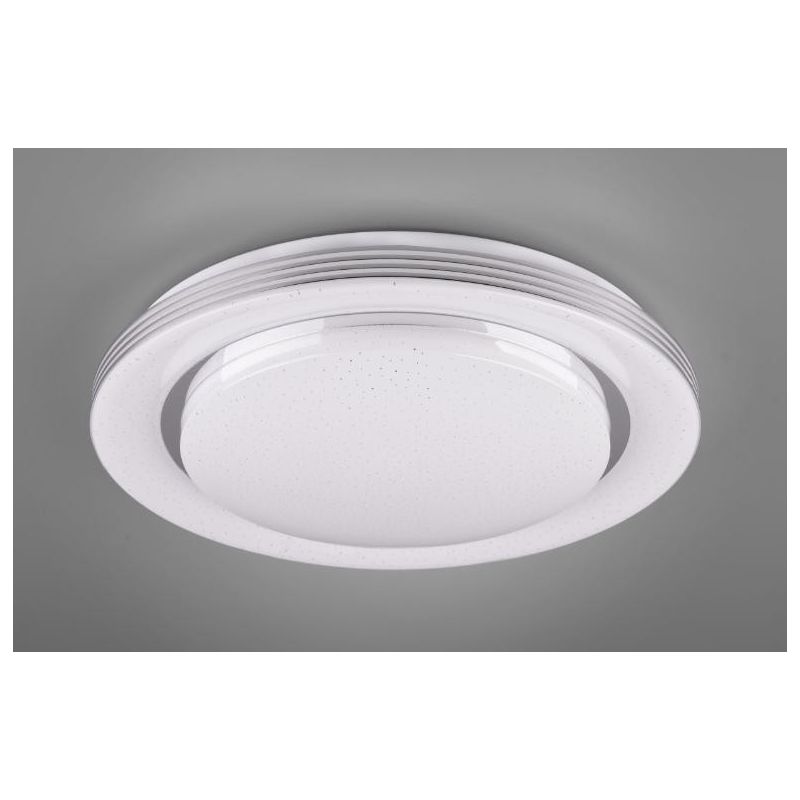 ATRIA PLAFONIERA BIANCA ROTONDA D58 LED 22,5W DIMMERABILE EFFETTO CIELO STELLATO CON TELECOMANDO RL - Cristalensi Shop Online