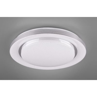ATRIA PLAFONIERA BIANCA ROTONDA D58 LED 22,5W DIMMERABILE EFFETTO CIELO STELLATO CON TELECOMANDO RL - Cristalensi Shop Online